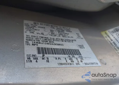 2004 Ford Expedition Xlt из США, поврежденный, VIN 1FMRU15W24LB28822